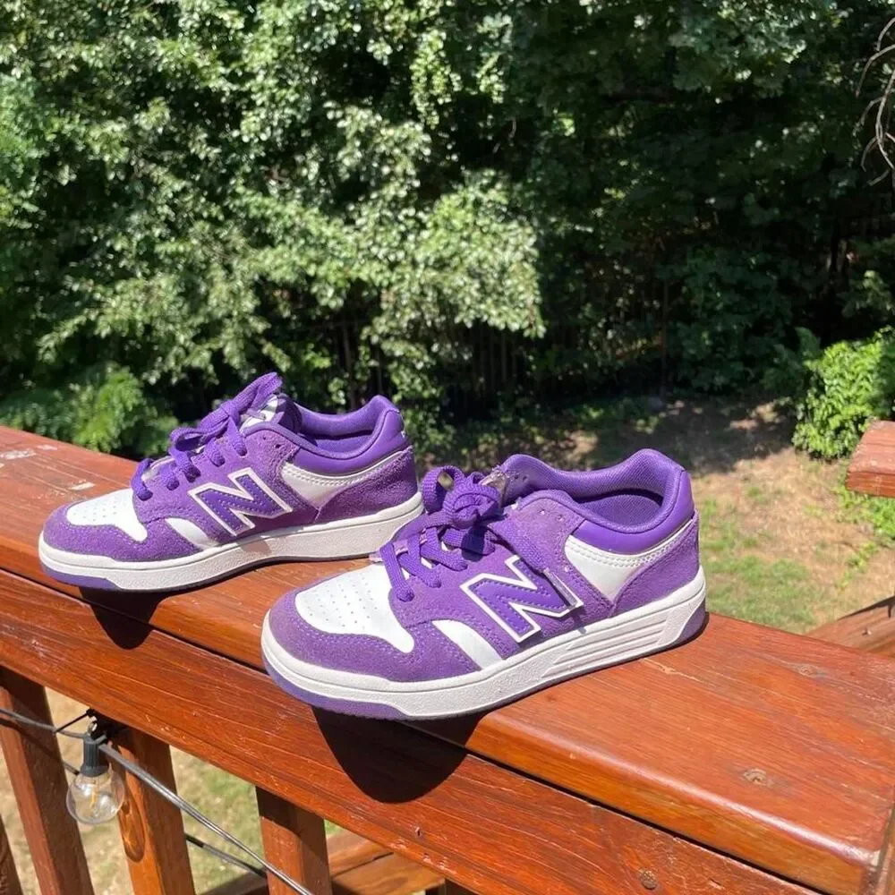 New Balance 480 Youth 1 Purple and White Unisex Running Sneakers